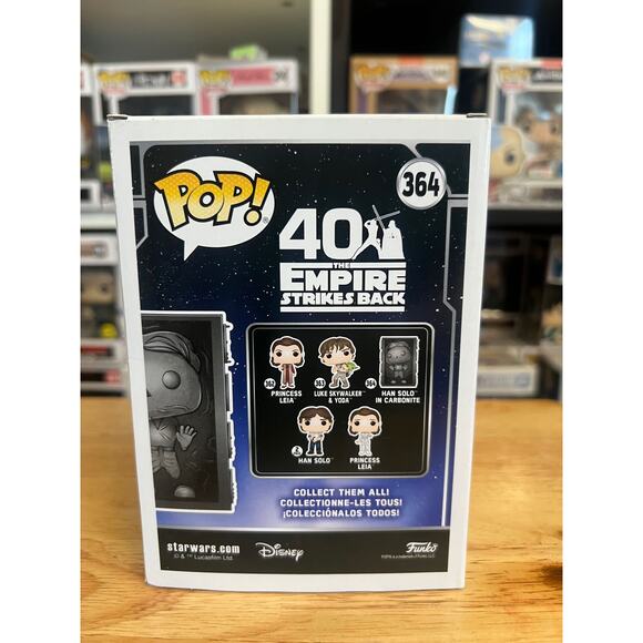 40TH ANNIVERSARY Han Solo Carbonite Funko Pop Bobblehead #364 Star Wars Empire - Picture 3 of 6